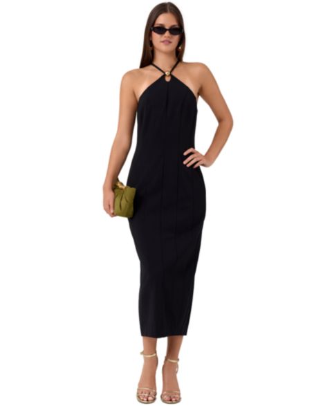 Женское платье RACHEL Rachel Roy Avalon Midi Halter Gold-Hardware, цвет: Чёрный