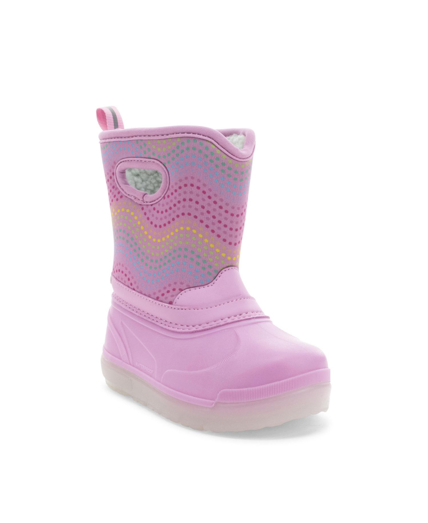 Kids ( 1 to 13 ) Travali Lighted Faux Fur Neoprene Cold Weather Boot