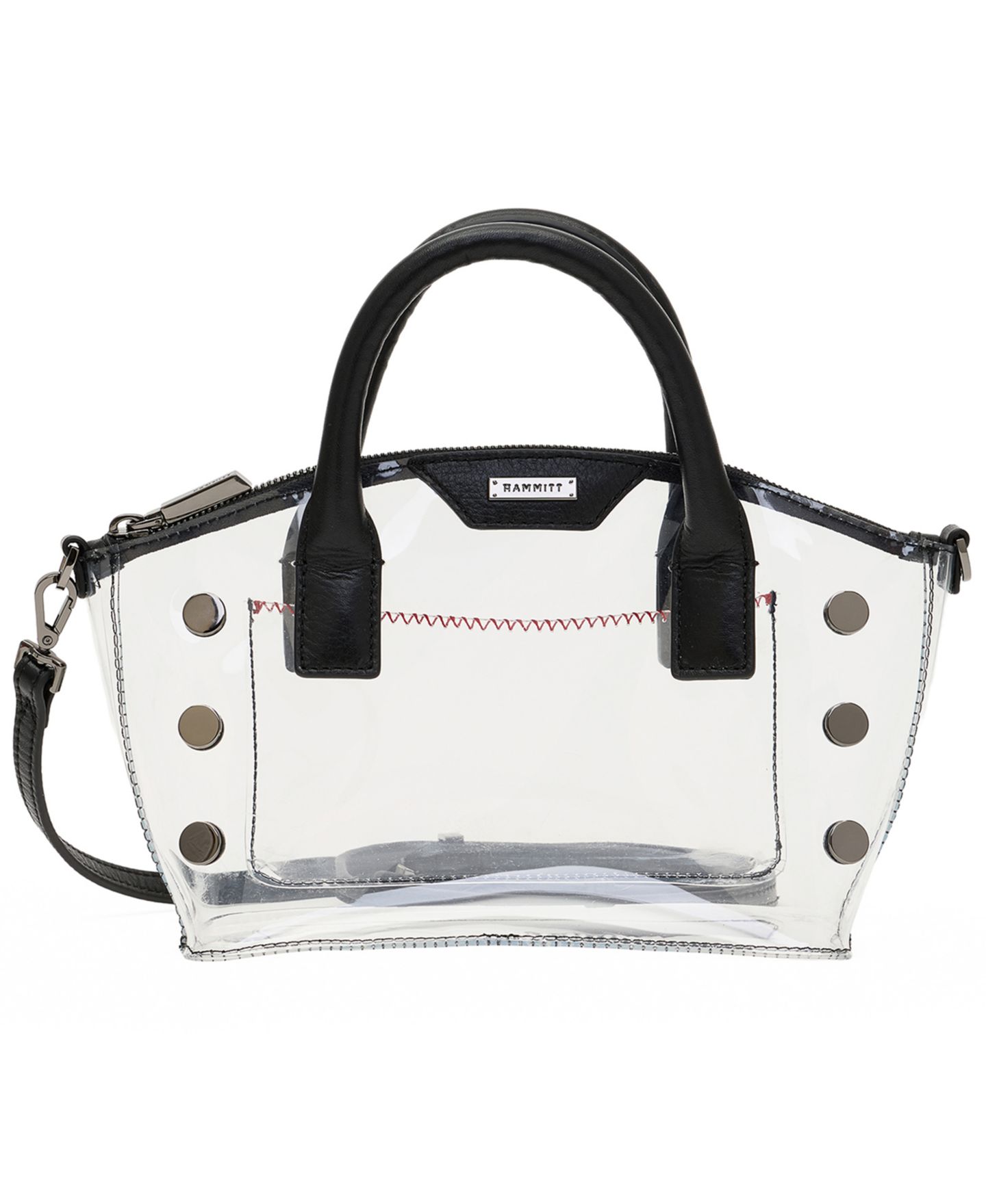 Женская сумка Hammitt Paula Clear Trim Small Crossbody Handbag, цвет: Чёрный / Графитовый — фото 1
