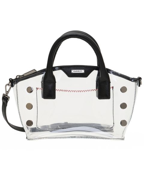 Женская сумка Hammitt Paula Clear Trim Small Crossbody Handbag, цвет: Чёрный / Графитовый