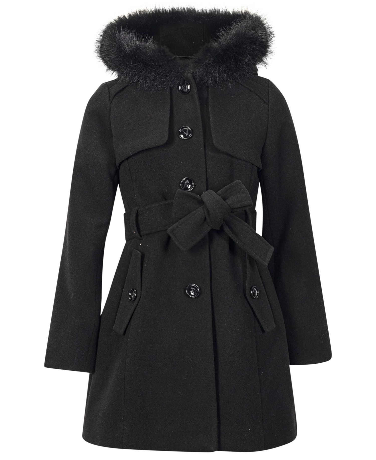 S Rothschild Girls' 6-16 Long-Sleeve Belted Trench Coat