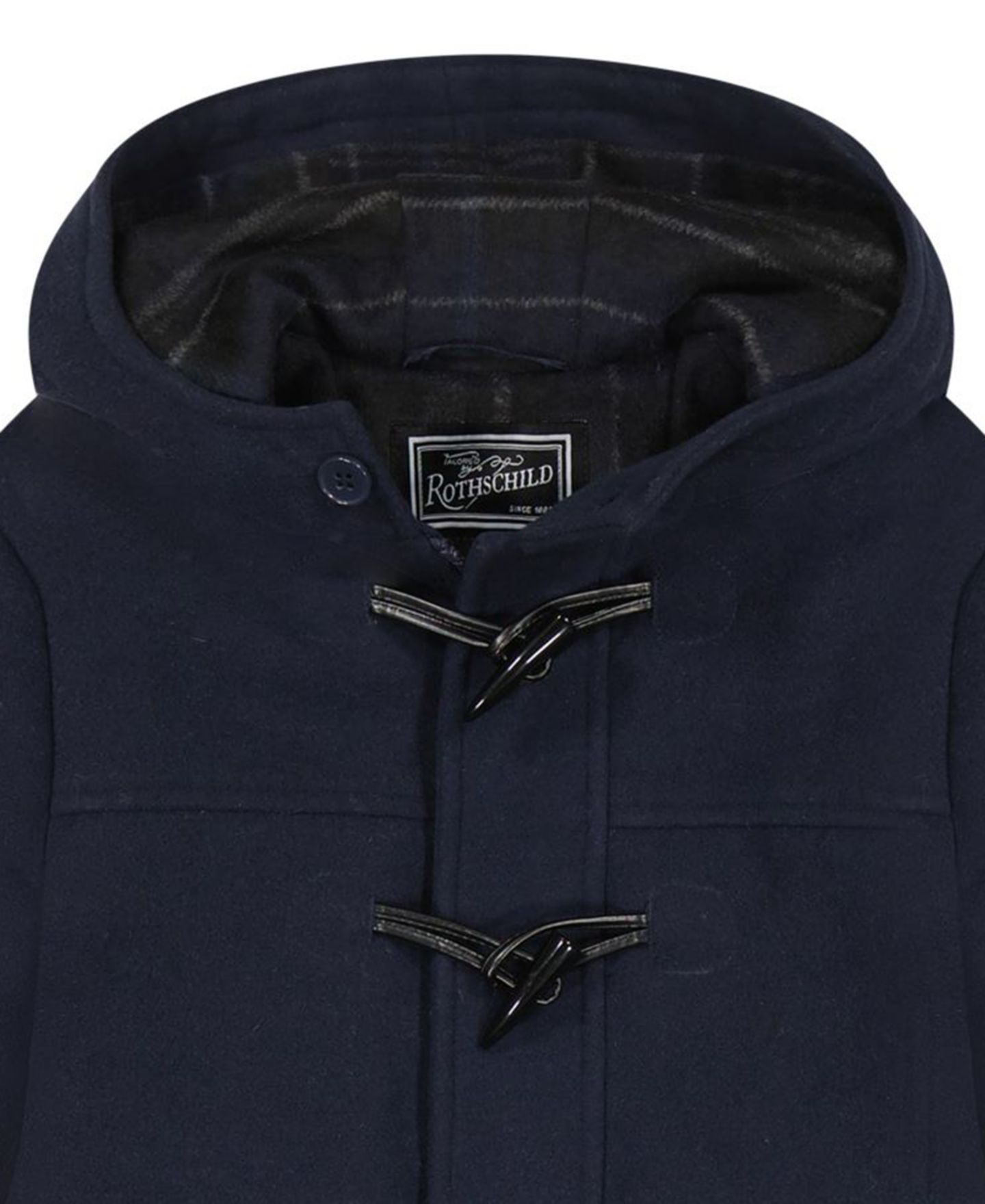 Пальто S Rothschild & CO Iconic Toggle Coat With Plaid Scarf для мальчиков-малышей, цвет: Тёмный тёмно-синий — фото 3