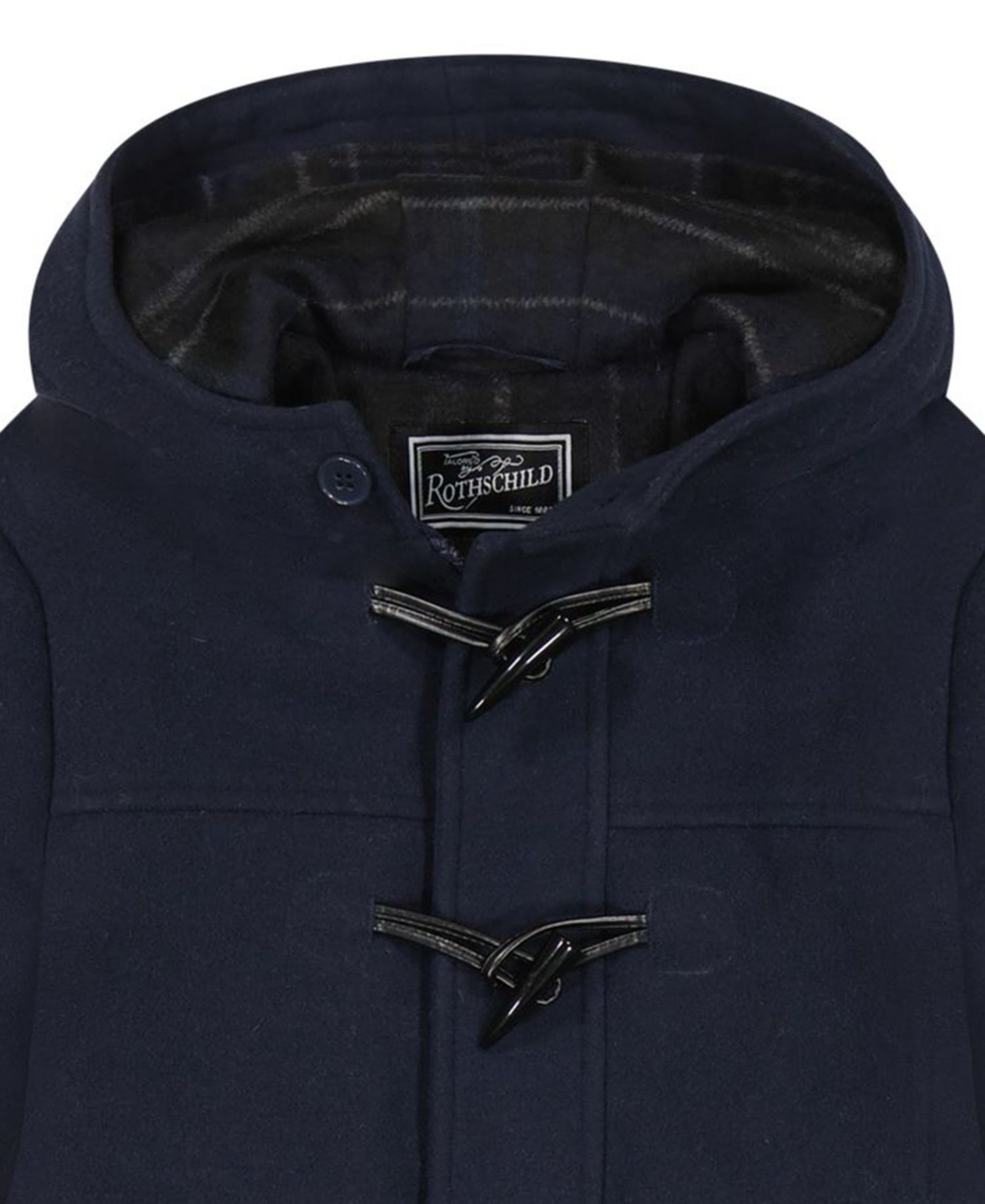 Toddler Boys' 2T-5T Iconic Toggle Coat With Plaid Scarf