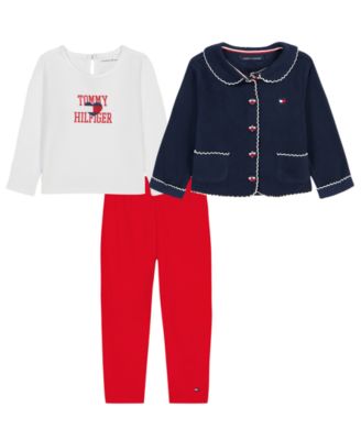 Baby Girls' Long-Sleeve Jacket, T-Shirt and Pants, 3-Piece Set