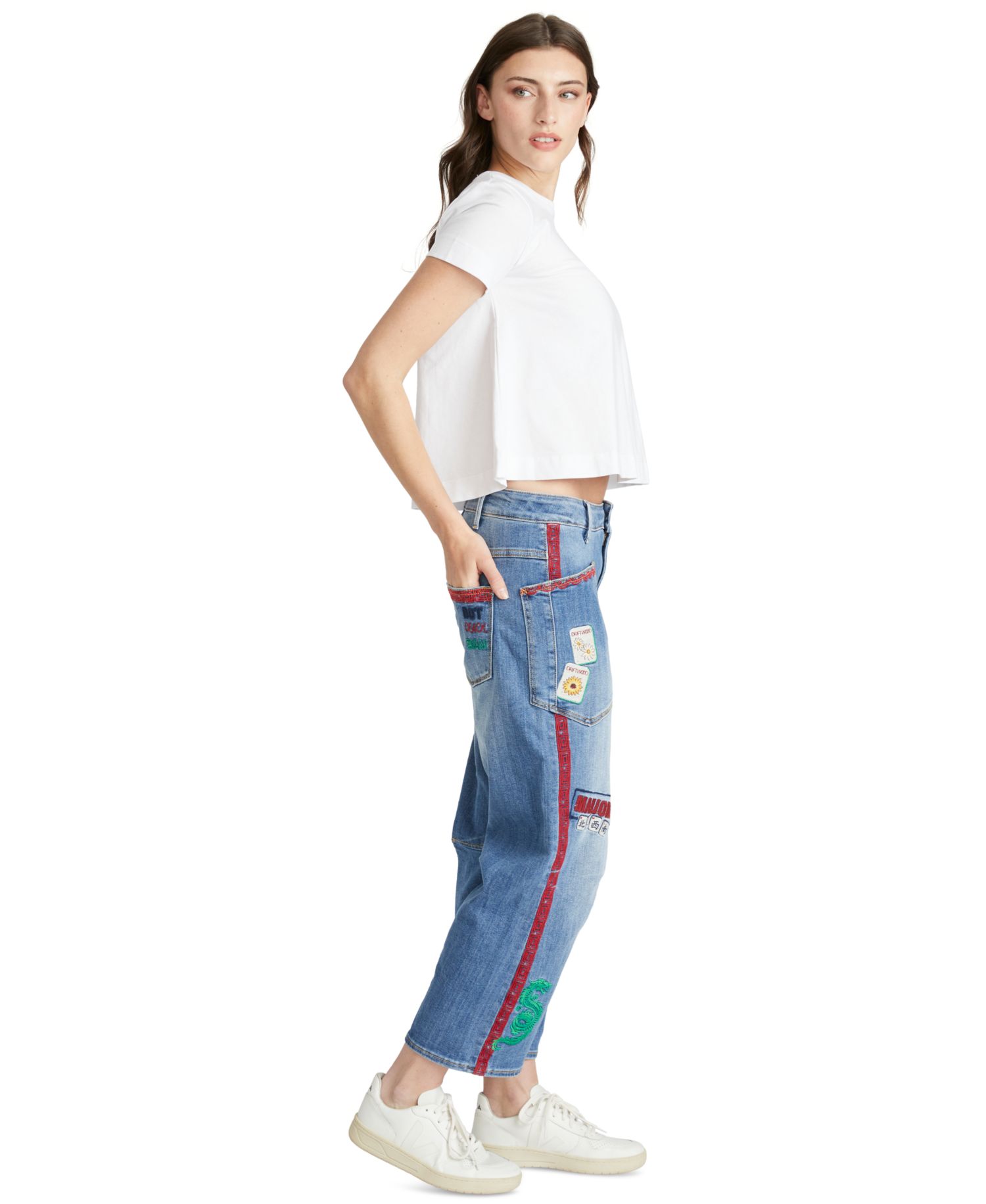 Women's Barbara Barrel Mahjong High-Rise Ankle Jean