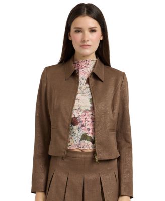 Women's Portia Cropped Floral Jacquard Jacket