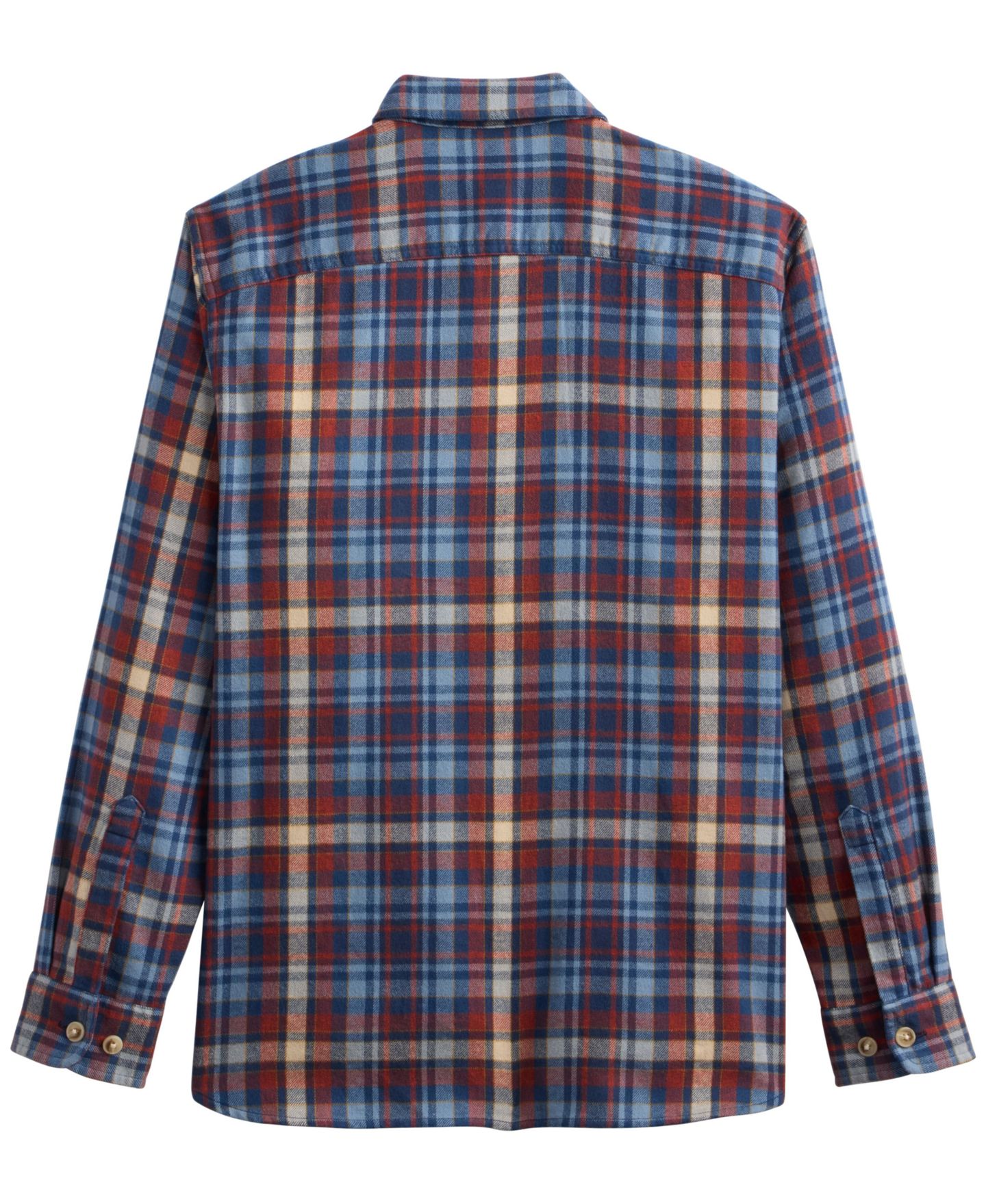 Мужская рубашка Pendleton Burnside Flannel Long-Sleeve, цвет: Синий / Красный клетчатый — фото 2