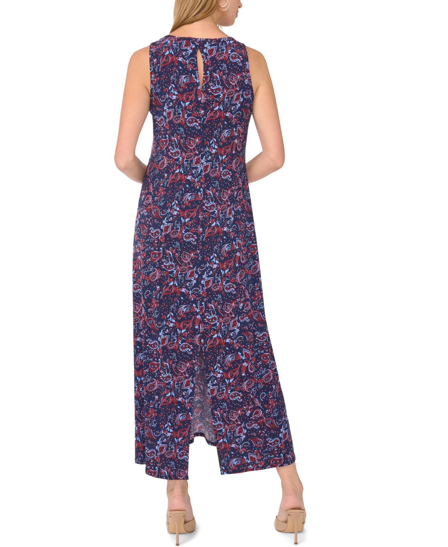 Women's Paisley Maxi 3/4-Sleeve Dress