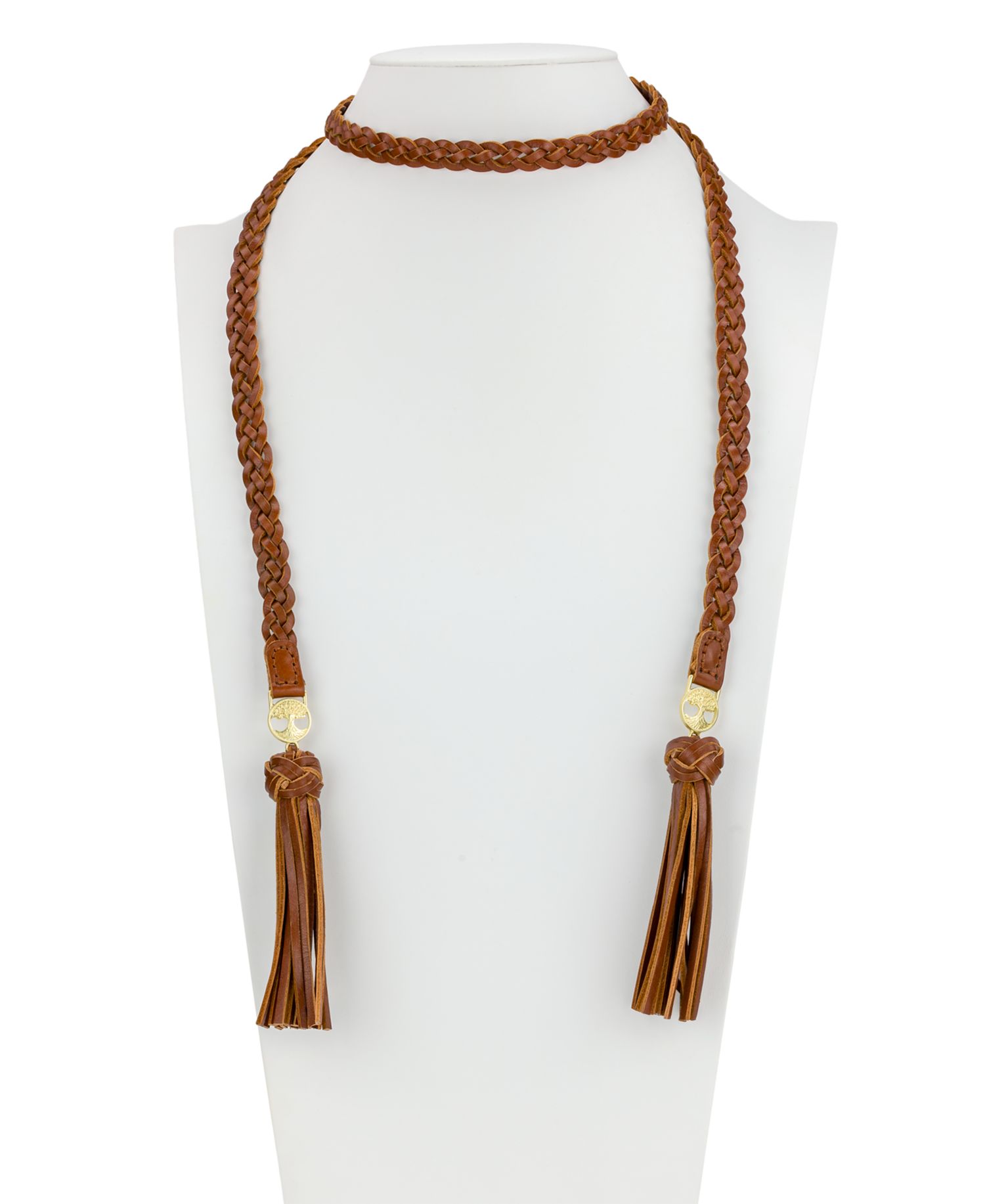 Wrapped Leather Collection Lariat Necklace