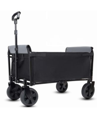 3-in-1 Foldable Utility Wagon, 220LBS Heavy Duty Collapsible Cart with Detachable All-Terrain Wheels