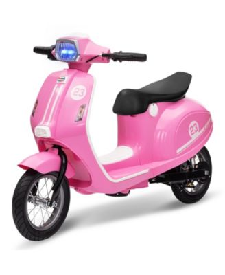 24V 350W electric ride-on motorcycle with rear brake, twist throttle, and LED lights for kids