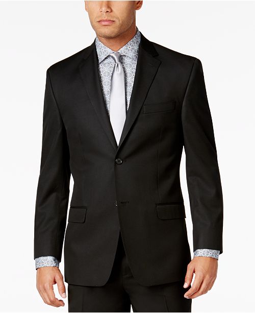 Sean John Men's ClassicFit Black Solid Suit Separates & Reviews