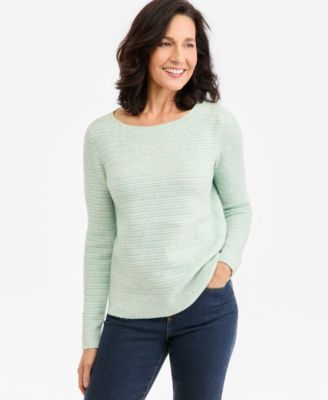 Women's Textured Spacedye Boatneck Sweater