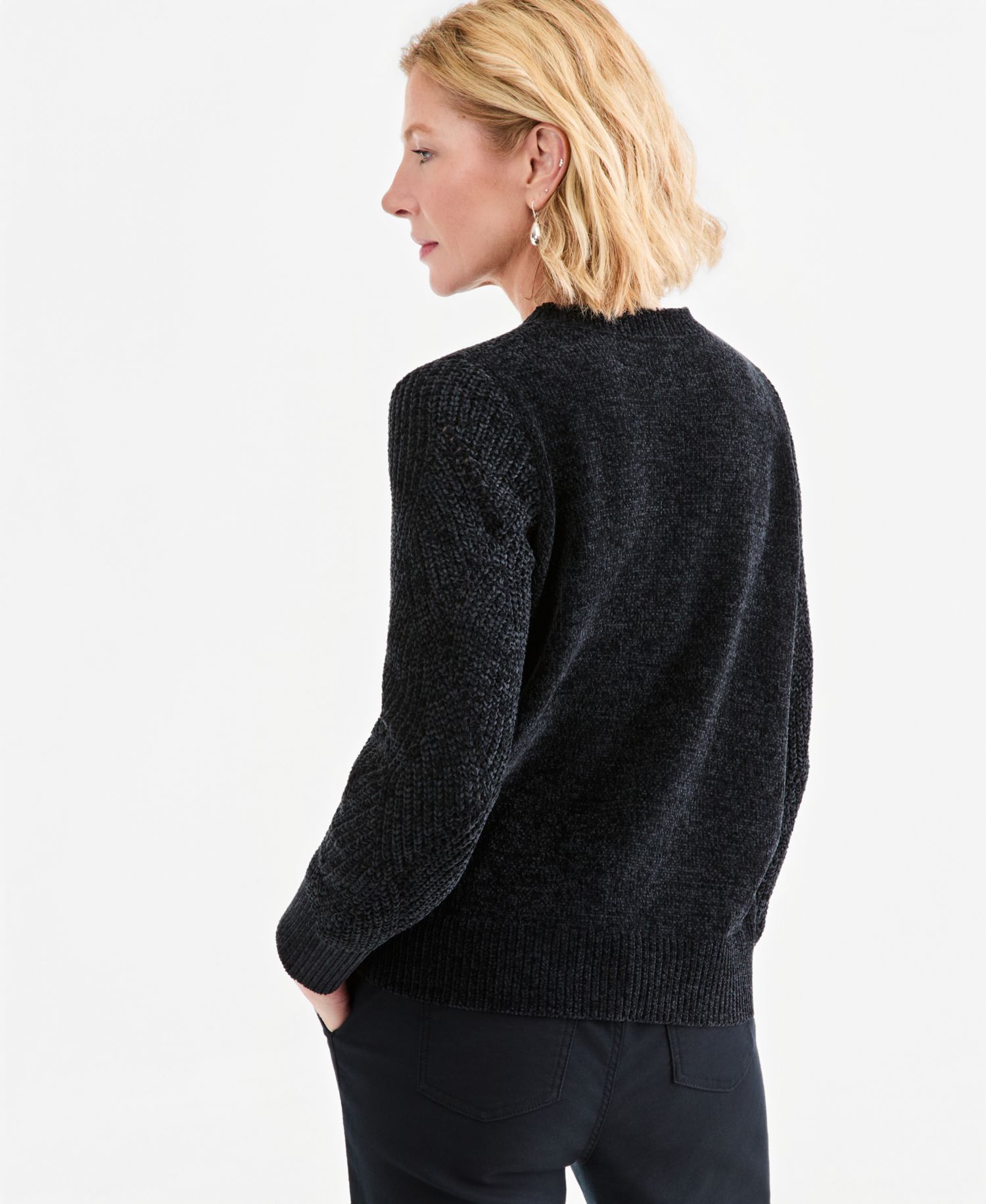 Women's Chenille Textured Stitch Crewneck Sweater