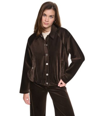 Petite Bubble-Hem Corduroy Jacket