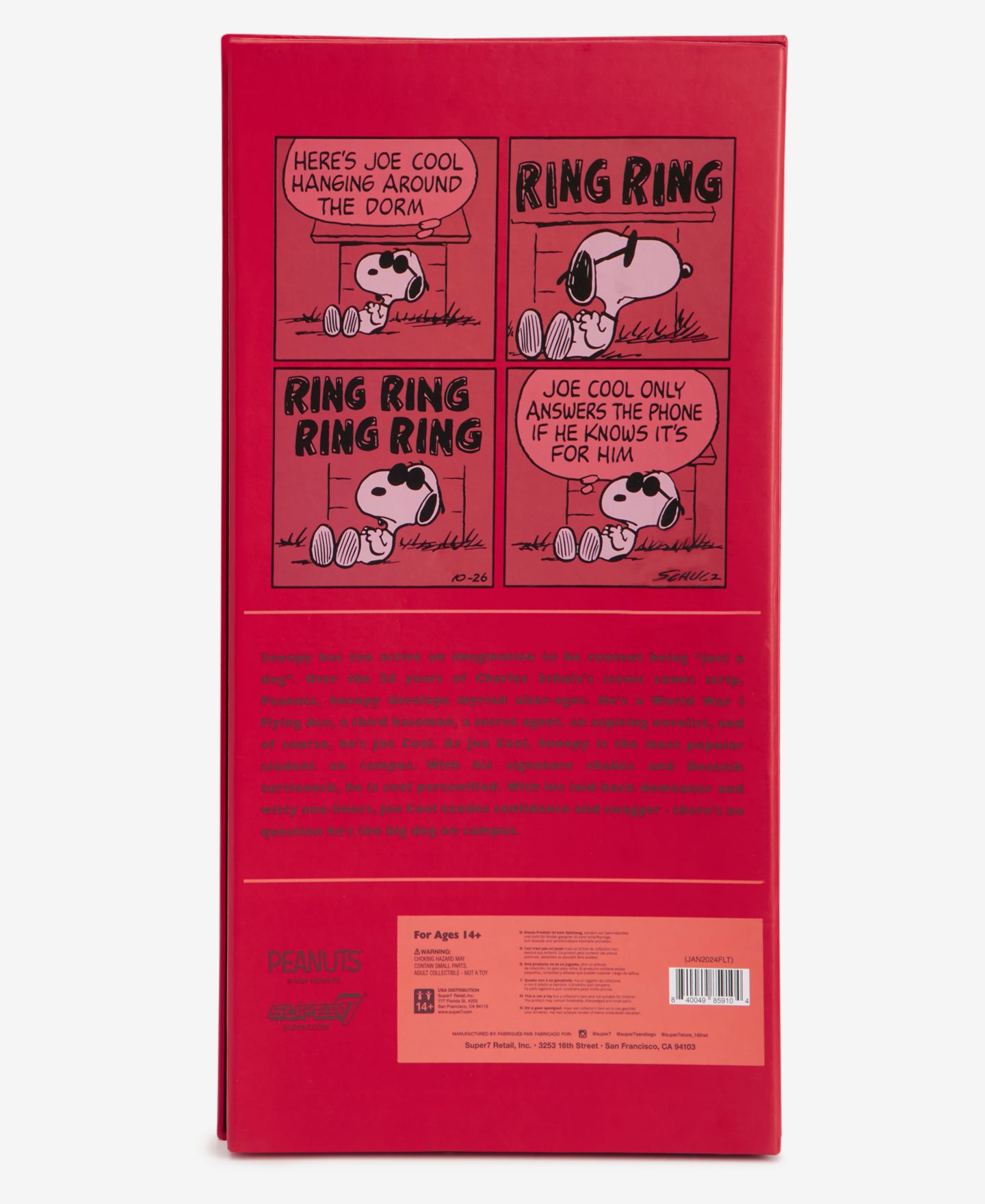 Виниловая фигурка Super7 Peanuts Joe Cool Snoopy, парад Macy's, 12 дюймов — фото 3