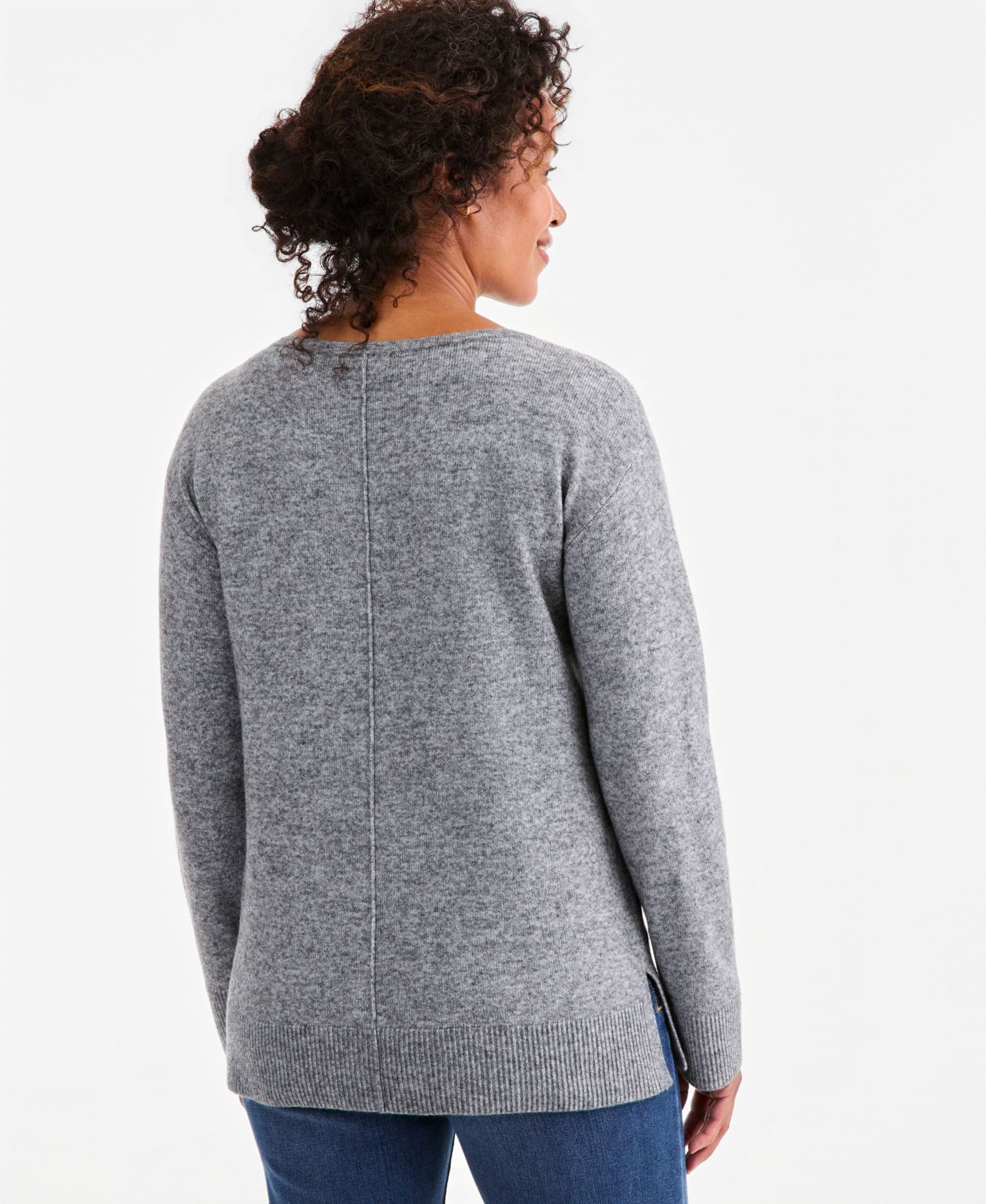 Plus Luxsoft Seamfront Boatneck Tunic Sweater