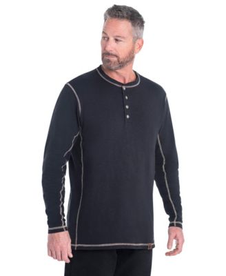 Mens Maverick Slub Henley Long Sleeve Shirt