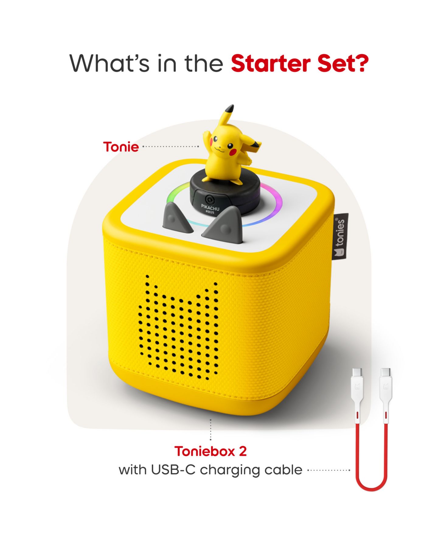 Детские игрушки Tonies Toniebox 2 Pikachu Screen-Free Interactive 2-Piece Starter Set — фото 2