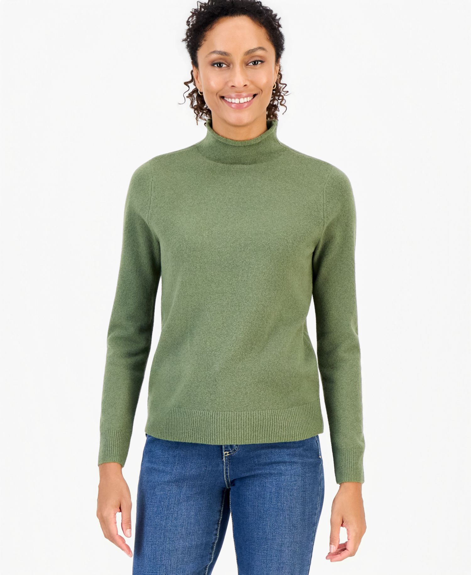 Petite Mock Neck Luxsoft Sweater
