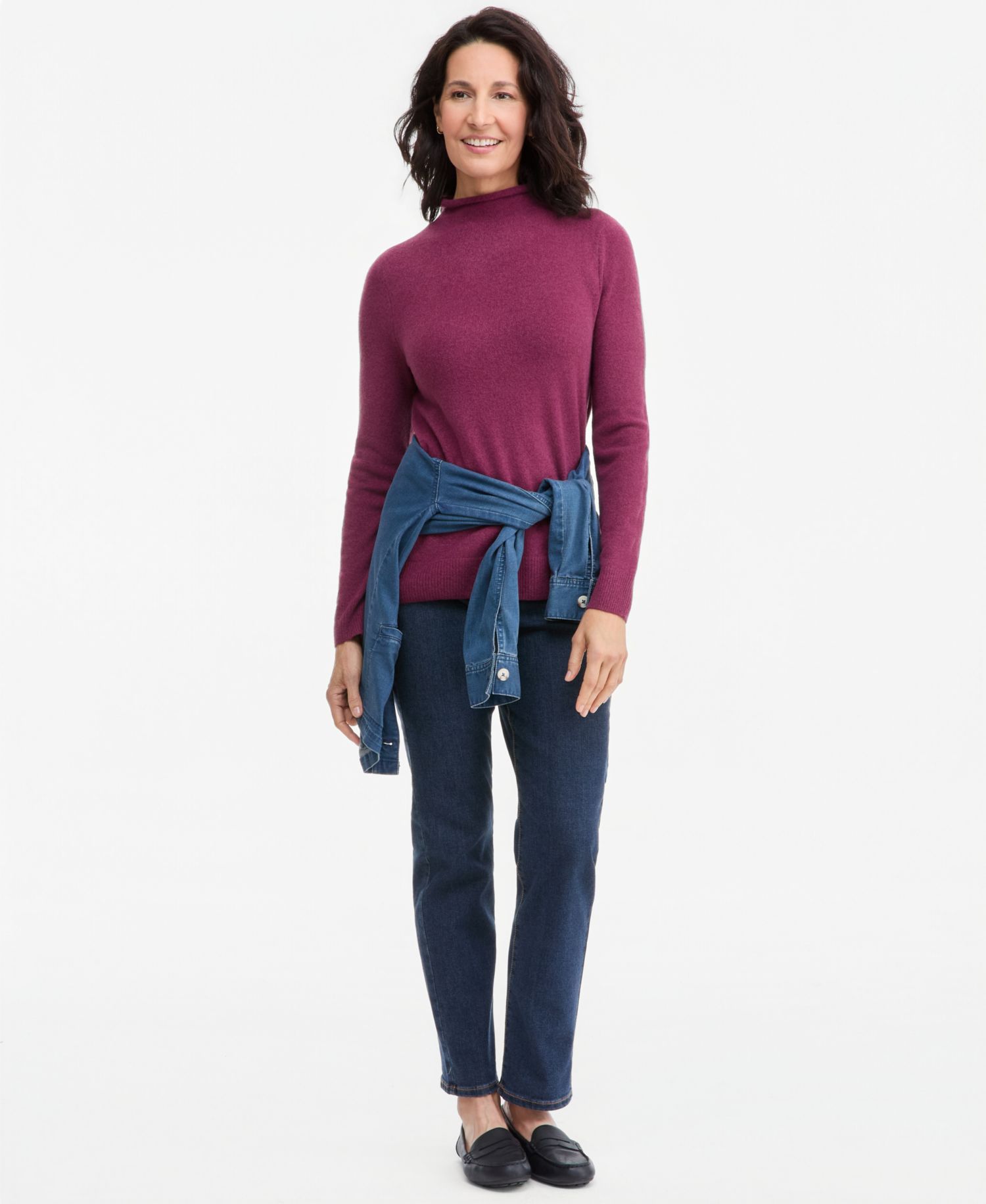 Petite Mock Neck Luxsoft Sweater