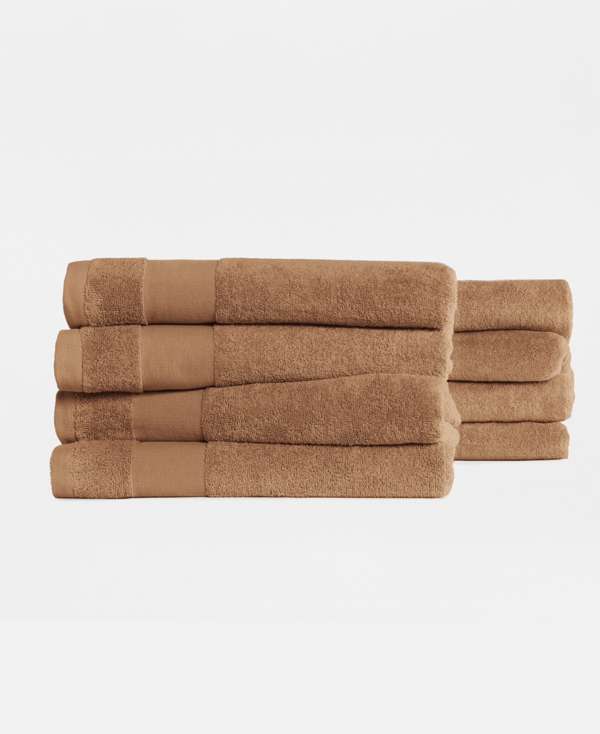 ienjoy Home 8-Pc. Plush Cotton Bath Towel Set, 54" x 30" - Mocha