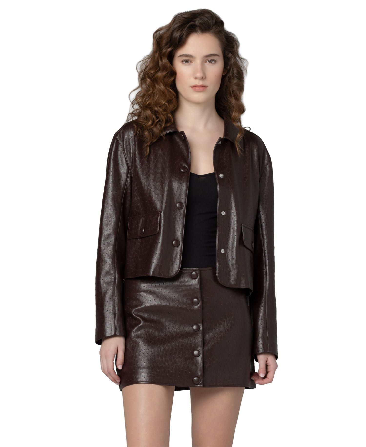Women's Cropped Collared Jacket