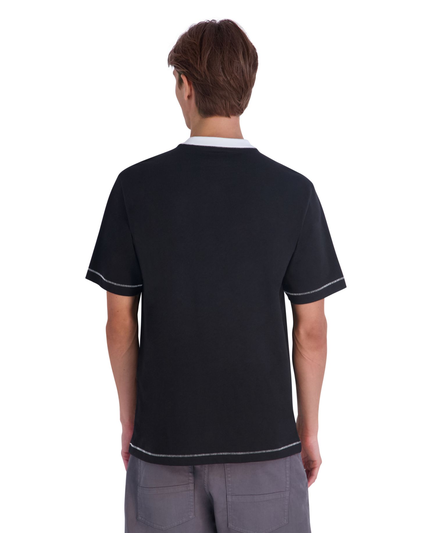 Men's Heavy Weight Embroidered Collar Signature T-Shirt