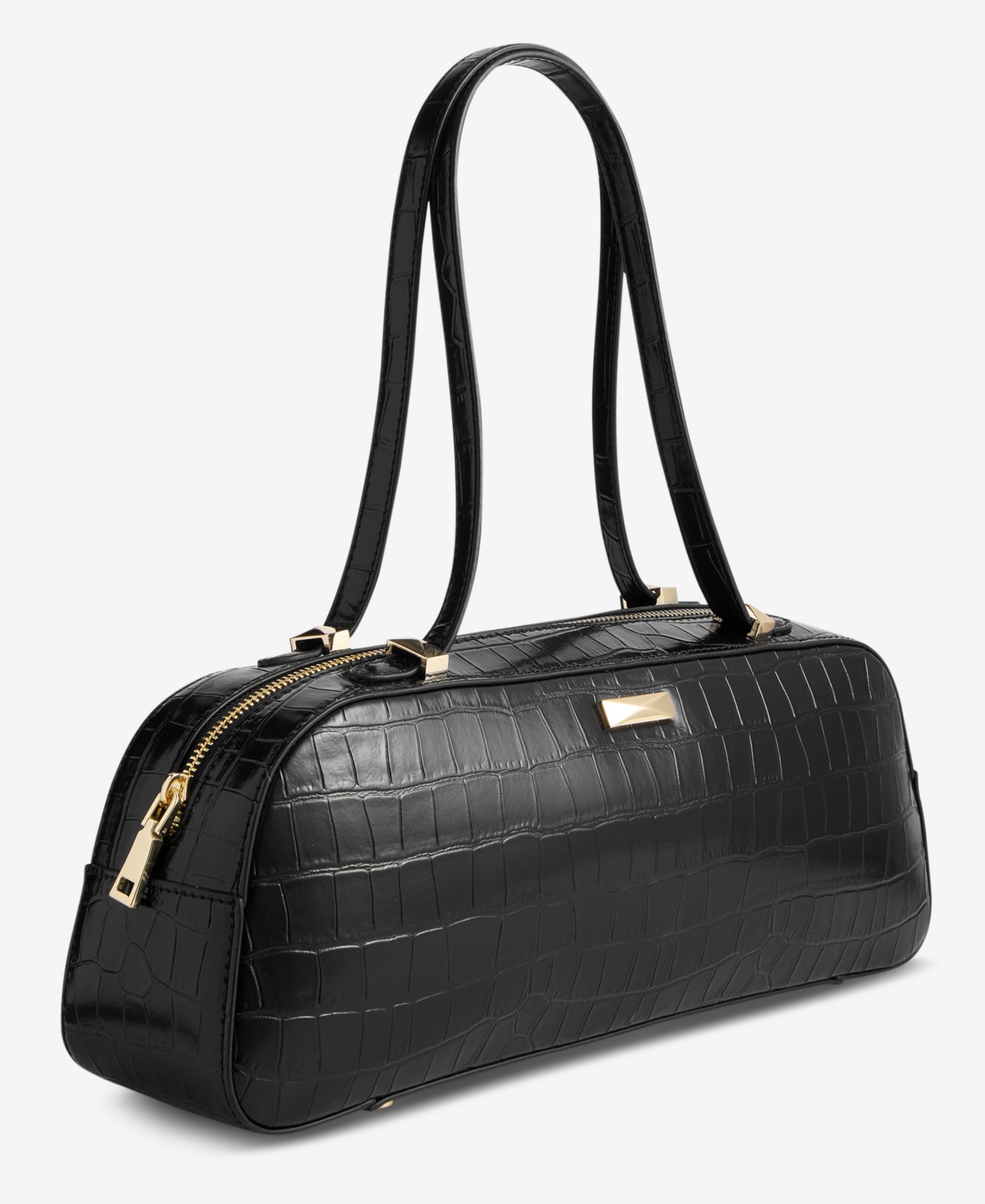 Nedda Croco-Embossed Satchel