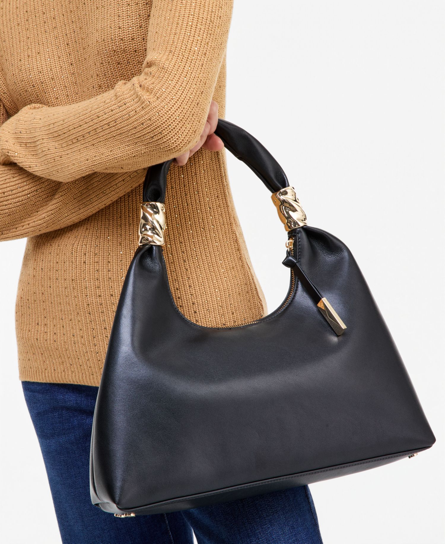 Nyrah Large Solid Hobo Bag