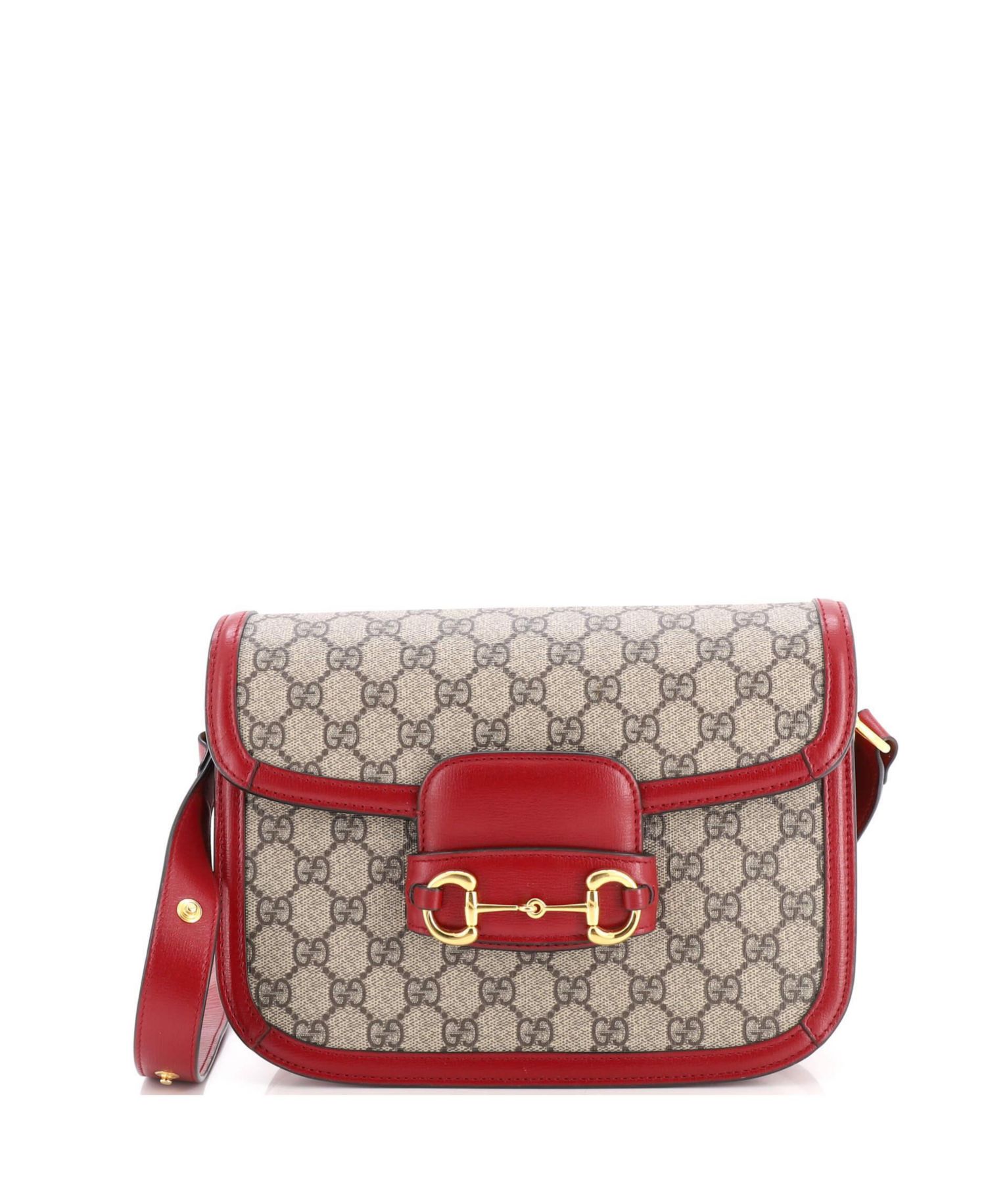 Small Horsebit 1955 Shoulder Bag GG Coated Canvas with Leather