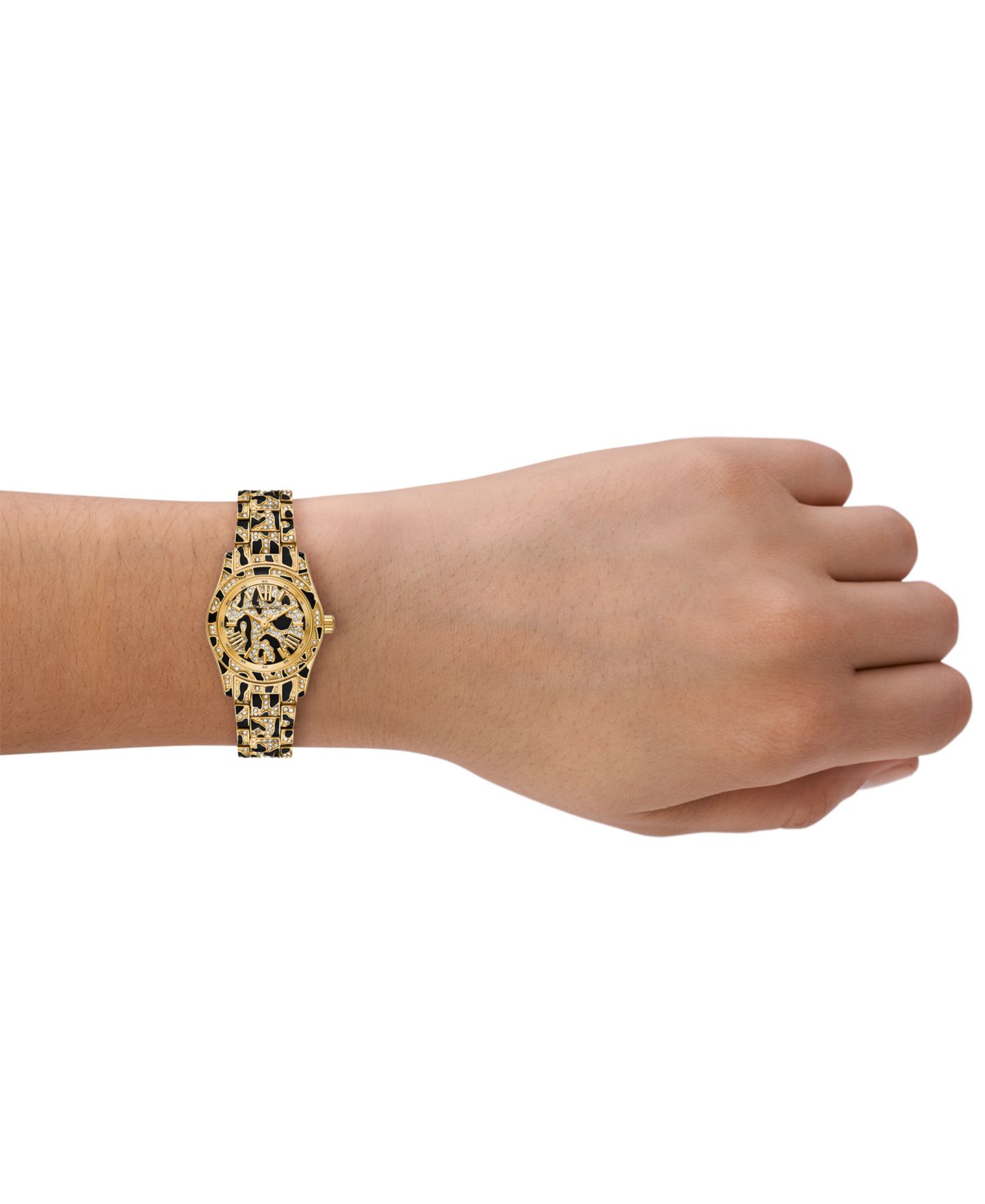 Женские часы Michael Kors MICHAEL Lexington Three-Hand Animal Print Stainless Steel Watch 26mm — фото 4