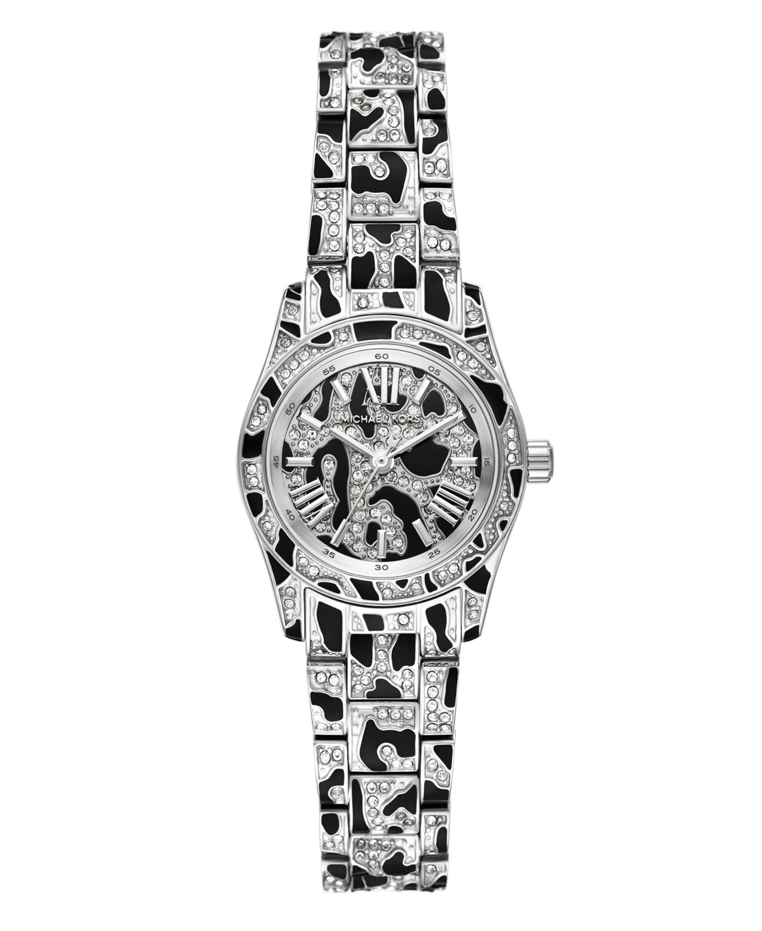 MICHAEL Women's Lexington Three-Hand Animal Print Stainless Steel Watch 26mm