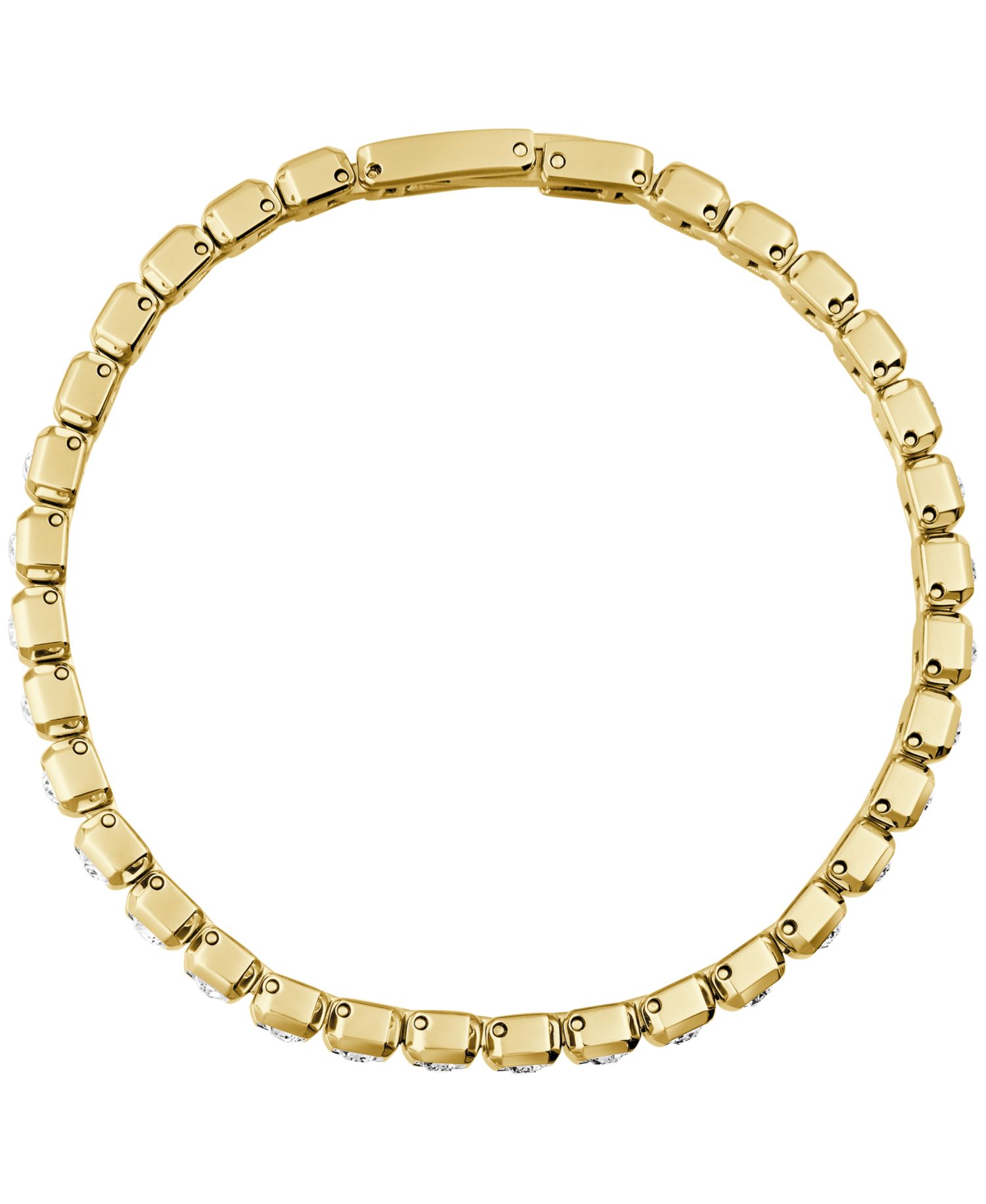 Women's Box Set Crystal Gold-Tone Stainless Steel Bracelet Watch 15mm