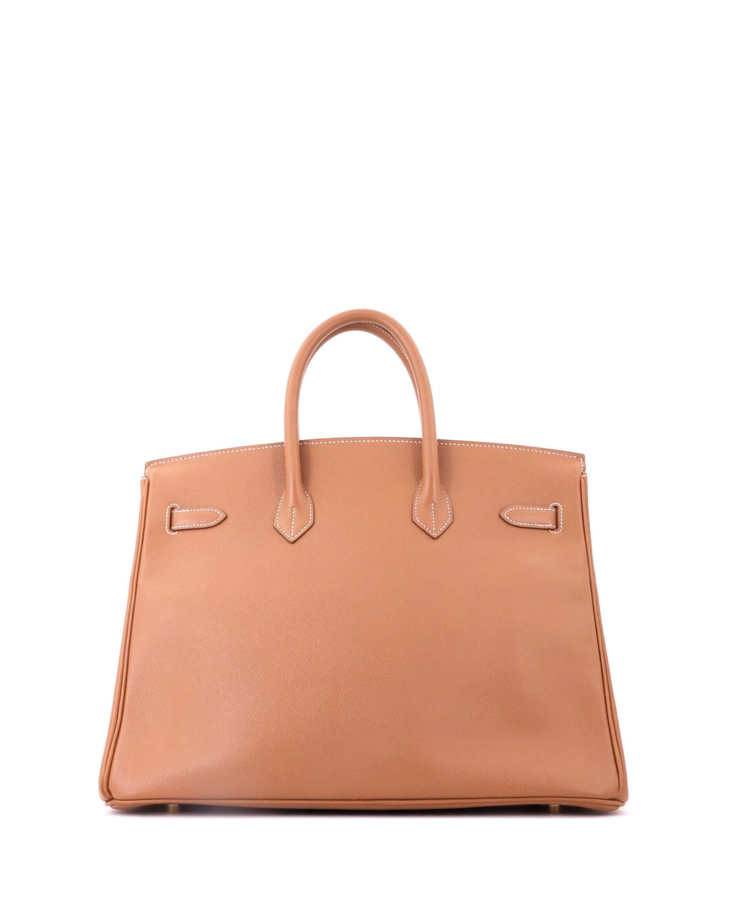 Pre-Owned Hermes Birkin 35 Handbag Brown Courchevel with Gold Hardware