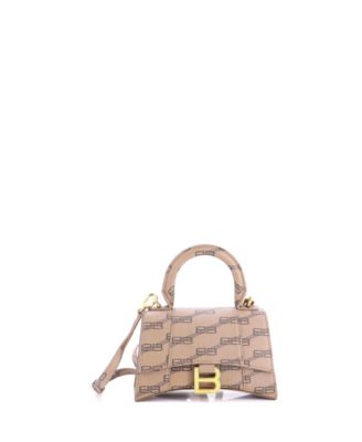 XS Hourglass Top Handle Bag BB Coated Canvas