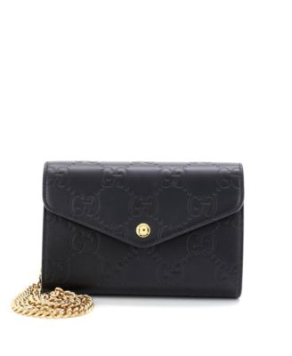 Envelope Wallet on Chain Guccissima Leather