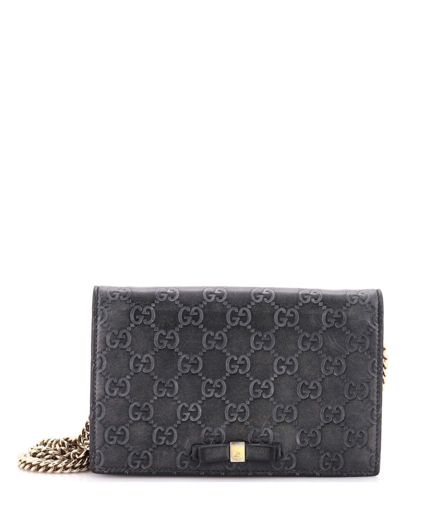 Signature Wallet on Chain Guccissima Leather