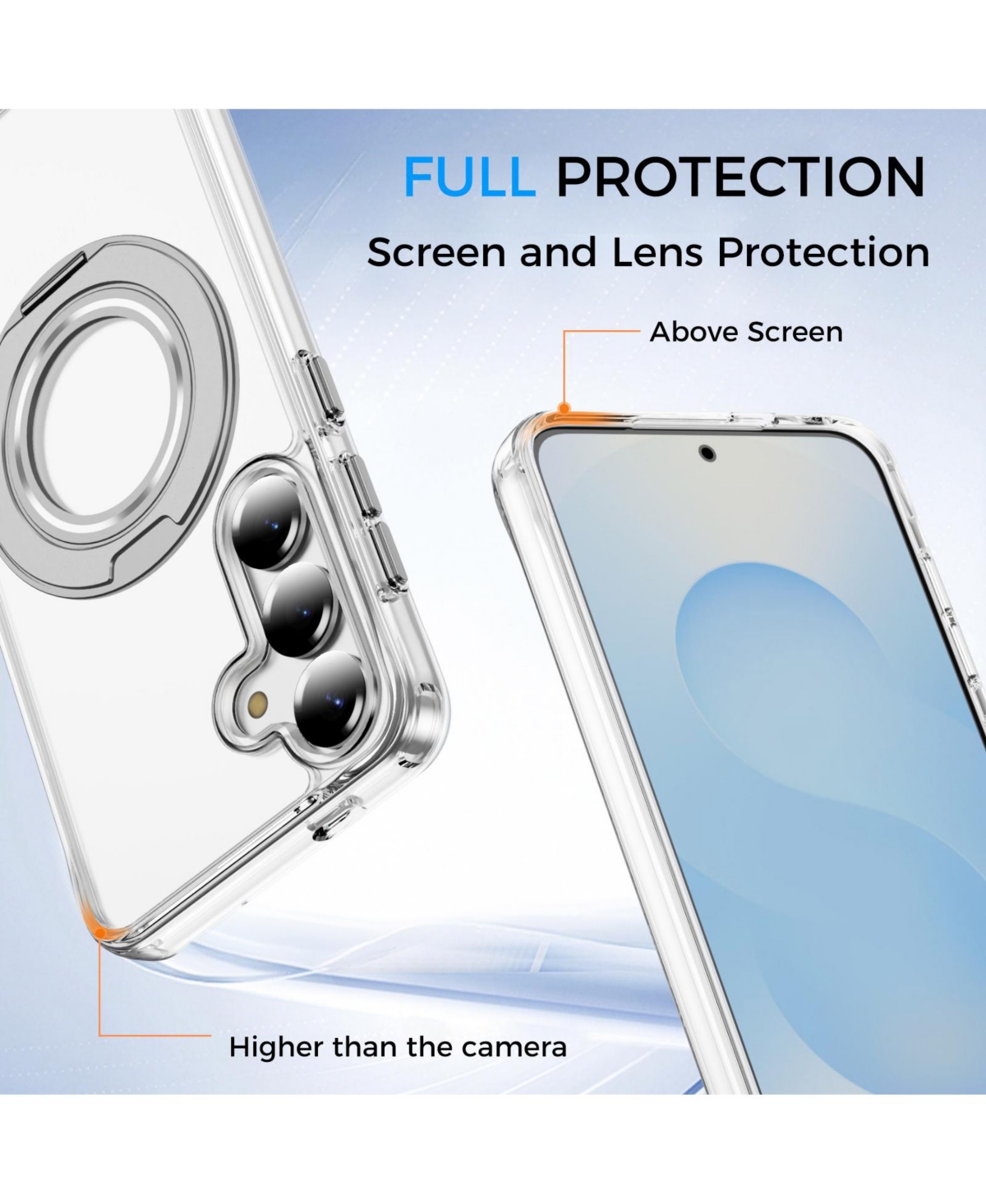 Alpha Digital Samsung Galaxy S25 Plus Magnetic Ring Stand Shockproof Case, Compatible with Samsung Galaxy S25 Plus