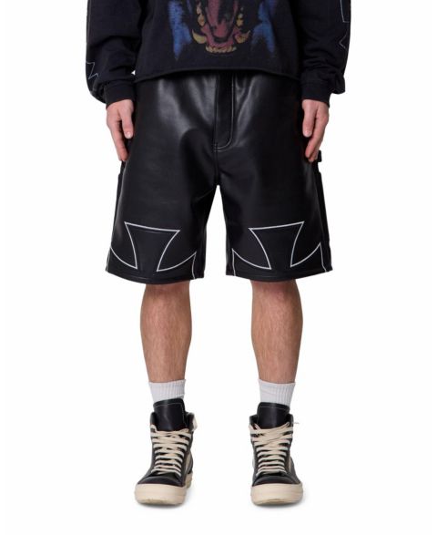 Мужские шорты mnml Ultra Baggy Iron Cross Leather