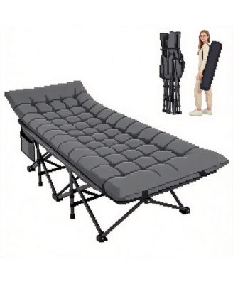 Folding Camping Cot Portable Bed with Mattress