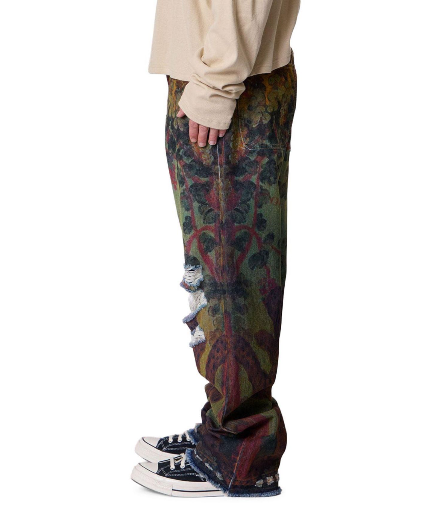 Мужские джинсы mnml Ultra Baggy Leopard Denim Jeans — фото 3