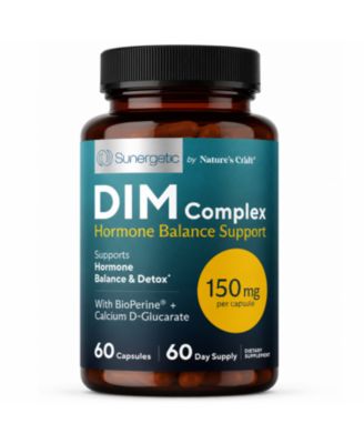 DIM Supplement 150mg with Broccoli Extract, Calcium D-Glucarate and Bioperine, Menopause Support for Men and Women, 60 Capsules