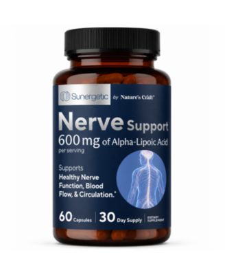 Nerve Support Capsules with Alpha Lipoic Acid, Benfotiamine and B Vitamins, Vegetarian, 60 Count
