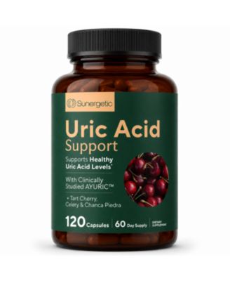 Uric Acid Support Supplement with Tart Cherry, Chanca Piedra and Turmeric, Uric Acid Cleanse and Kidney Support, 120 Capsules