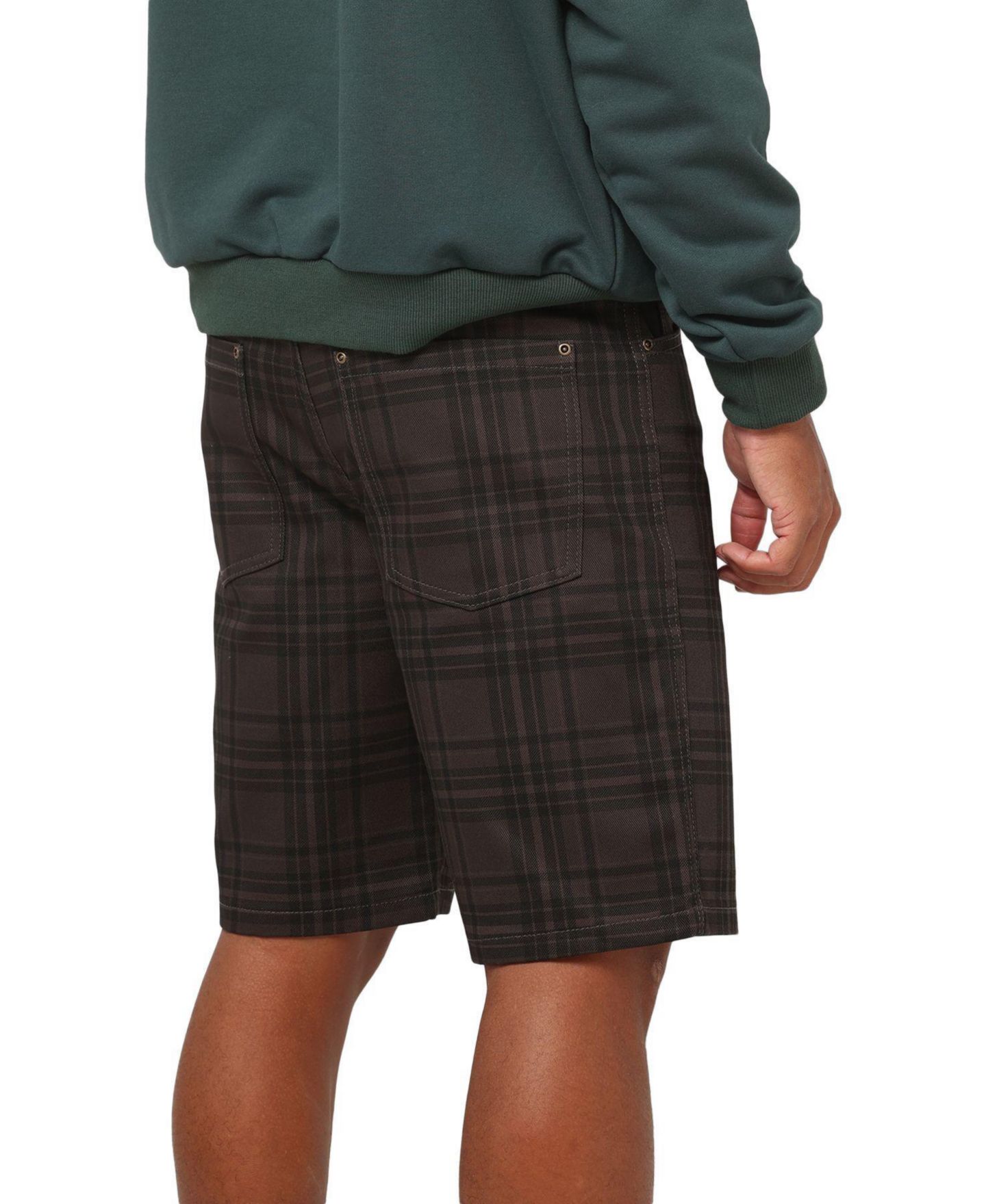 Мужские шорты CARRE Avenue Jorts - Black Plaid 030 30, цвет: Чёрный — фото 2