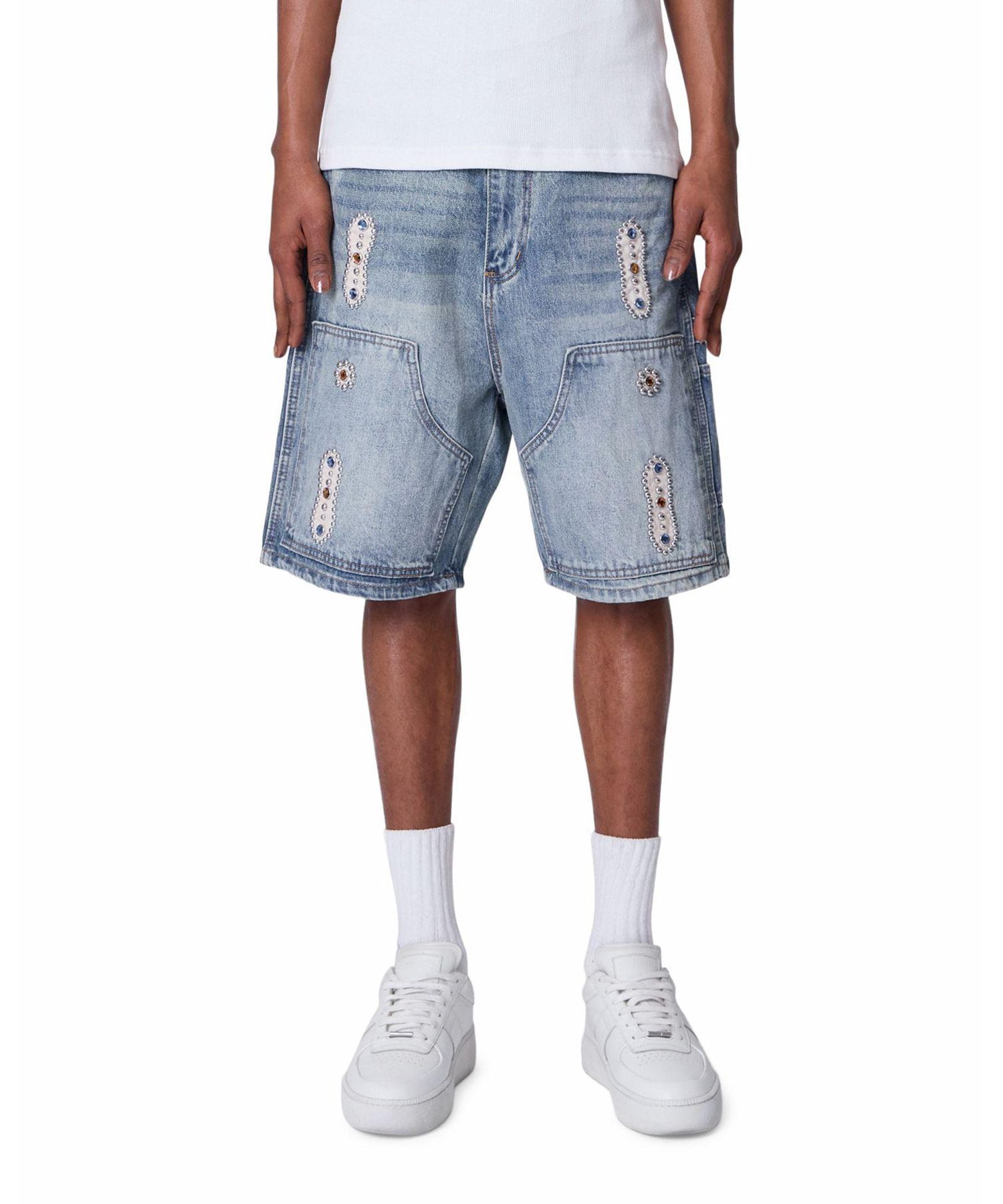 Men's Double Western Jewel Denim Shorts