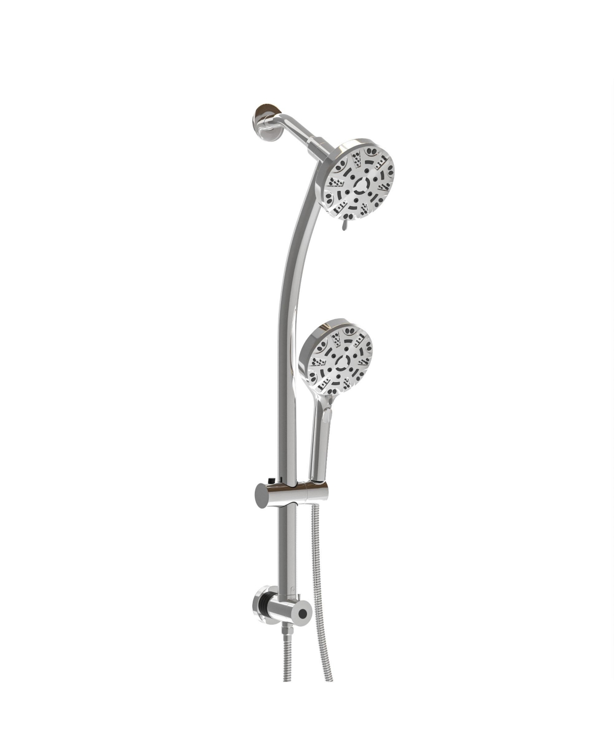 Midola Multi Function Dual Shower Head - Shower System with 4.7" Rain Showerhead, 8-Function Hand Shower, Adjustable Slide Bar