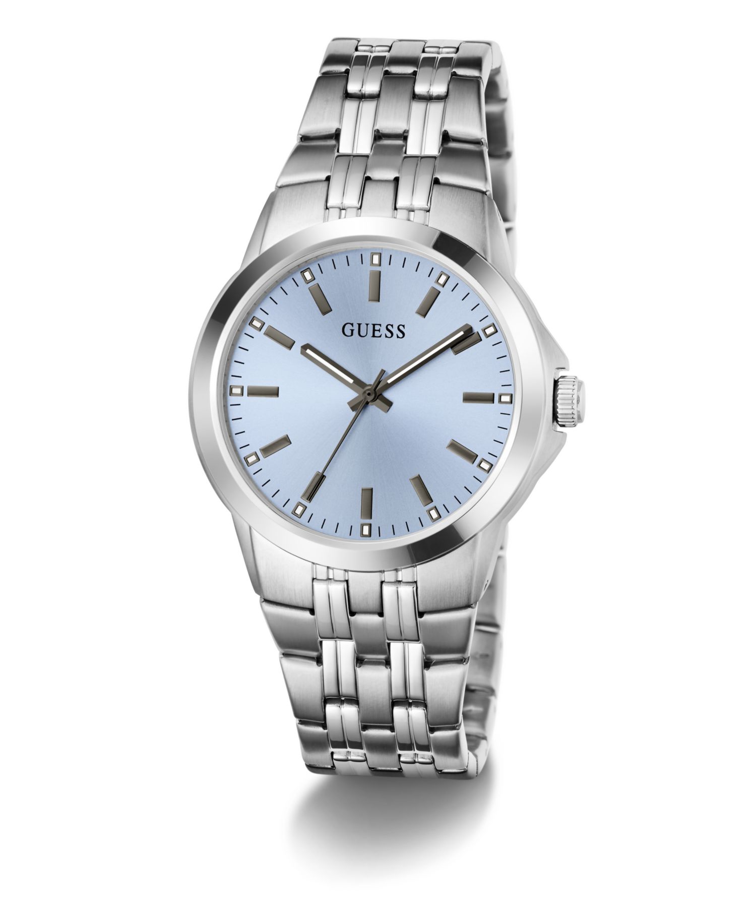 Men's Quartz Silver-Tone Stainless Steel Watch 39mm