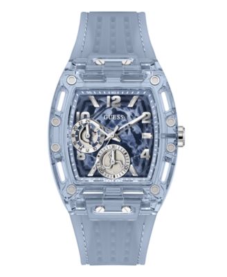 Men's Quartz Blue Silicone Strap Watch 42mm